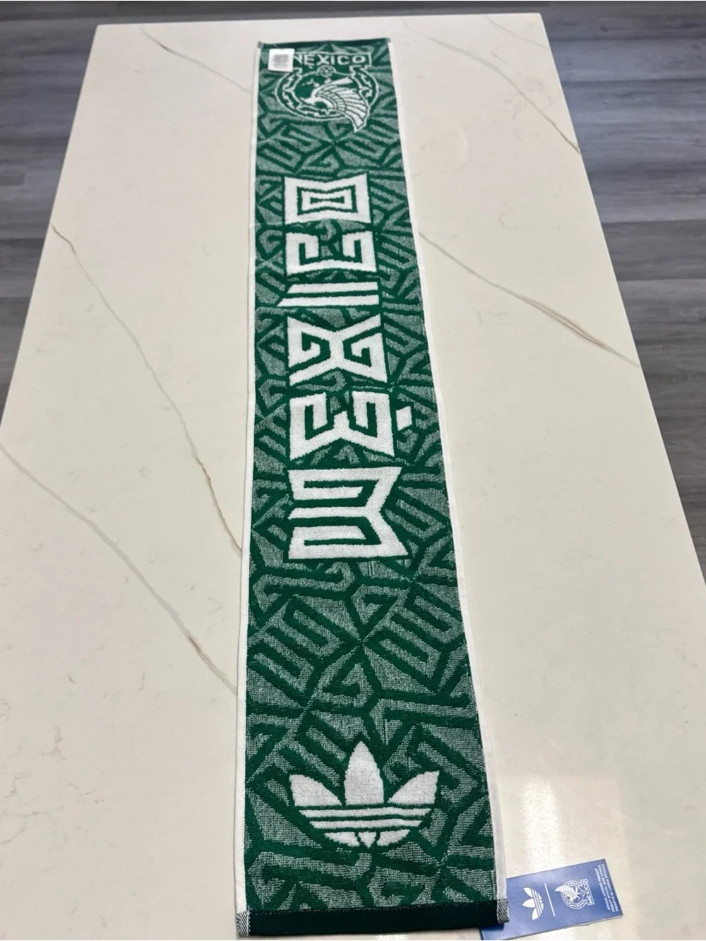 Adidas FMF Mexico National Team 2026 World Cup Green/White Soccer Scarf OS